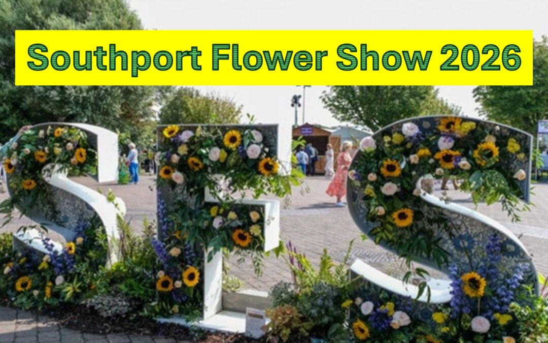 Pictures of big letters saying SFS and 2026 covered in flowers